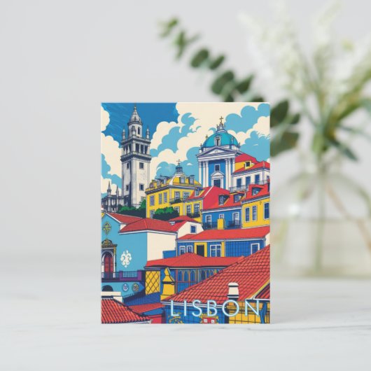 リスボンポルトガルヨーロッパ旅行アートキープサケ ポストカード (スタンド正面)