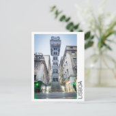 リスボンポルトガルレトロエレベータホリデーサミナリー シーズンポストカード (スタンド正面)