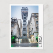 リスボンポルトガルレトロエレベータホリデーサミナリー シーズンポストカード (正面)