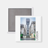 リスボンポルトガルレトロエレベータホリデーサミナリー マグネット (正面/裏面)