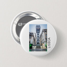リスボンポルトガルレトロエレベータホリデーサミナリー 缶バッジ