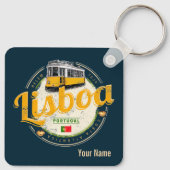 リスボンポルトガルレトロトラムヴィンテージ土産 キーホルダー (裏面)