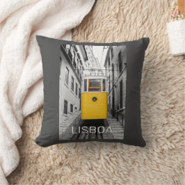 リスボンポルトガルレトロトラムヴィンテージ土産 クッション