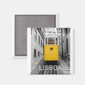 リスボンポルトガルレトロトラムヴィンテージ土産 マグネット (正面/裏面)