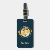 リスボンポルトガルレトロトラムヴィンテージ土産 ラゲッジタグ (正面縦)