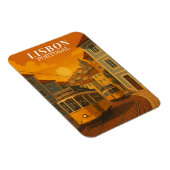 リスボンポルトガルヴィンテージトラベルイエロートラム マグネット (右側)