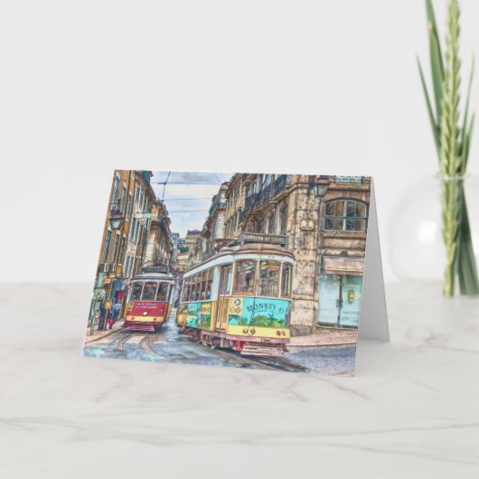 リスボンポルトガルヴィンテージトラベル シーズンカード (正面)