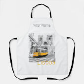 リスボンポルトガルヴィンテージホリデートラムスベニュー エプロン (正面)