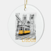 リスボンポルトガルヴィンテージホリデートラムスベニュー セラミックオーナメント (左)