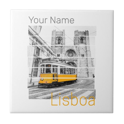 リスボンポルトガルヴィンテージホリデートラムスベニュー タイル (正面)