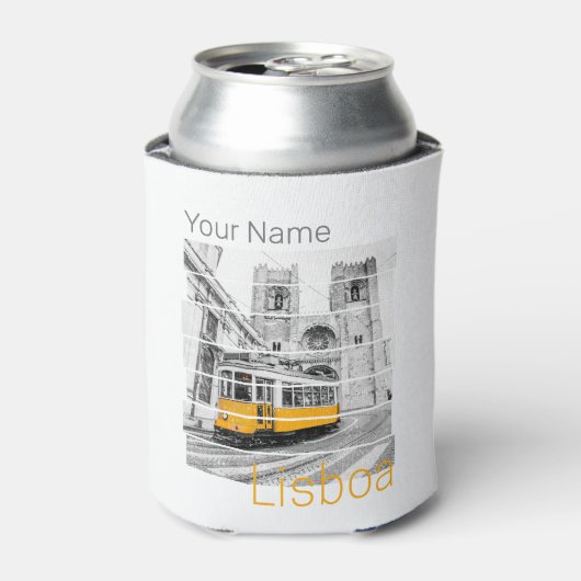 リスボンポルトガルヴィンテージホリデートラムスベニュー 缶クーラー (缶正面)