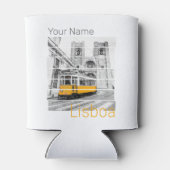 リスボンポルトガルヴィンテージホリデートラムスベニュー 缶クーラー (裏面)