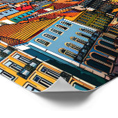 リスボンポルトガルヴィンテージレトロ旅行イラストレーション ポスター (角)