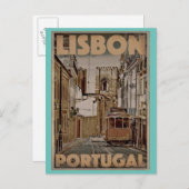 リスボンポルトガルヴィンテージ旅行はがき ポストカード (正面/裏面)