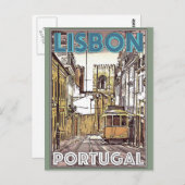 リスボンポルトガルヴィンテージ旅行はがき ポストカード (正面/裏面)