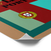 リスボンポルトガルヴィンテージ旅行アートポスター ポスター (角)