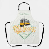 リスボンポルトガルwithレトロトラムヴィンテージホリデイ エプロン (正面)