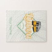 リスボンポルトガルwithレトロトラムヴィンテージホリデイ ジグソーパズル (横)