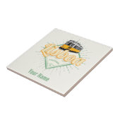 リスボンポルトガルwithレトロトラムヴィンテージホリデイ タイル (側面)