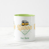 リスボンポルトガルwithレトロトラムヴィンテージホリデイ マグカップ (中央)