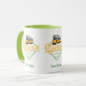 リスボンポルトガルwithレトロトラムヴィンテージホリデイ マグカップ (正面左)