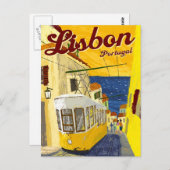 リスボンポルトガ ルヴィンテージトラベルポストカード ポストカード (正面/裏面)