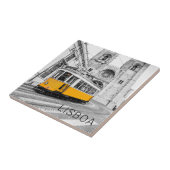 リスボンレトロトラムポルトガルヴィンテージ路面電車 タイル (側面)