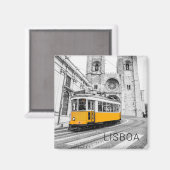 リスボンレトロトラムポルトガルヴィンテージ路面電車 マグネット (正面/裏面)