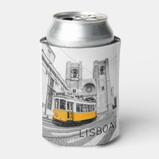 リスボンレトロトラムポルトガルヴィンテージ路面電車 缶クーラー (缶正面)