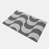 リスボンロッシオポルトガルの石畳カルサダ ドアマット (アングル)