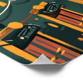 リスボンヴィンテージトラベルアドアート ポスター (角)