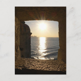 リスボン塔の夕日 ポストカード