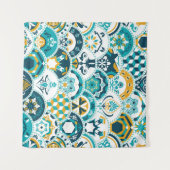 リスボン幾何アズレホタイル模様（ポルトガル語）  タペストリー (正面(横))