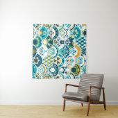 リスボン幾何アズレホタイル模様（ポルトガル語）  タペストリー (インサイチュ(横))