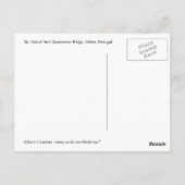 リスボン懸索橋 ポストカード (裏面)