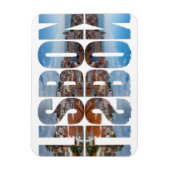 リスボン文字は反射と古い街並みを構成 マグネット (縦)