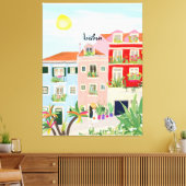 リスボン旅行カラフル キャンバスプリント (インサイチュ (リビング))