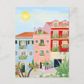 リスボン旅行カラフル ポストカード (正面)