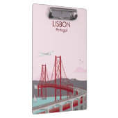 リスボン橋タガス川にヴィンテージスタイル クリップボード (右)