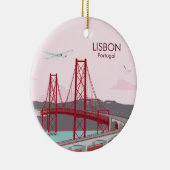 リスボン橋タガス川にヴィンテージスタイル セラミックオーナメント (右)