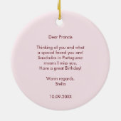 リスボン橋タガス川にヴィンテージスタイル セラミックオーナメント (裏面)