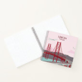 リスボン橋タガス川にヴィンテージスタイル ノートブック (内部)