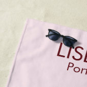 リスボン橋タガス川にヴィンテージスタイル ビーチタオル (インサイチュ)