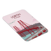 リスボン橋タガス川にヴィンテージスタイル マグネット (右側)