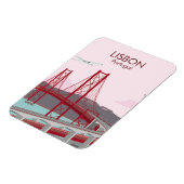 リスボン橋タガス川にヴィンテージスタイル マグネット (左側)