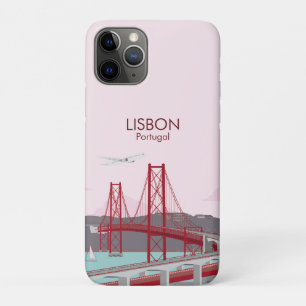 リスボン橋タガス川にヴィンテージスタイル iPhone 11 PROケース