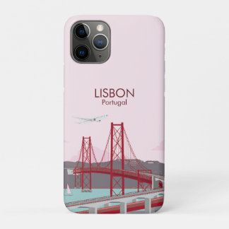 リスボン橋タガス川にヴィンテージスタイル iPhone 11 PROケース