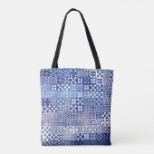 リスボン水族館タイルのテクスチャパターンセラミックポート トートバッグ (裏面)