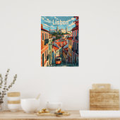 リスボン色：通りのトラム魅力的物語 ポスター (キッチン)