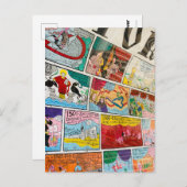 リスボン葉書、おもしろい葉書カラフル、落書きP ポストカード (正面/裏面)